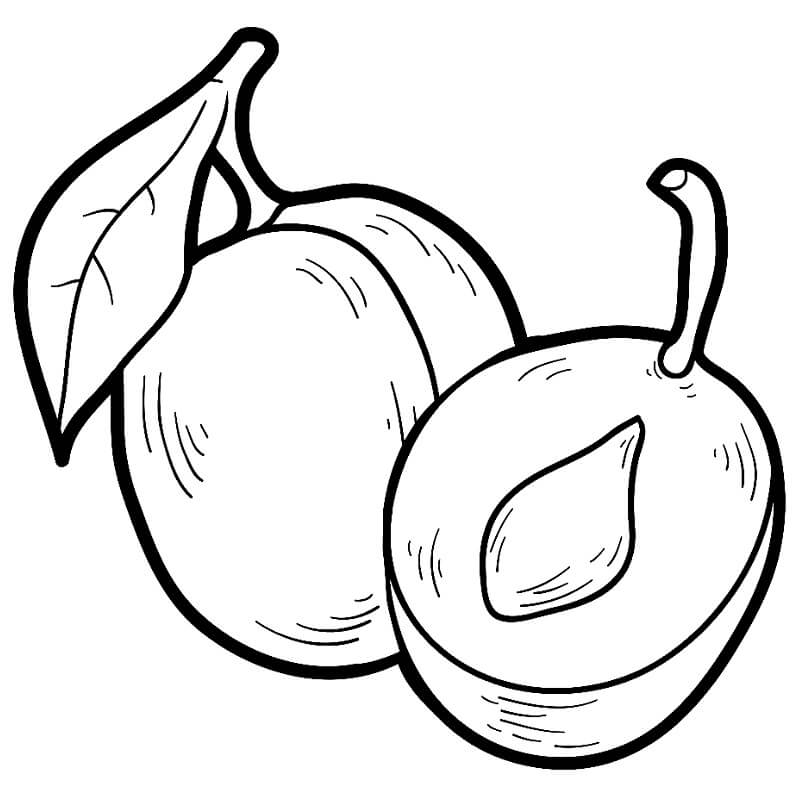 Ovoce k Tisku omalovánka