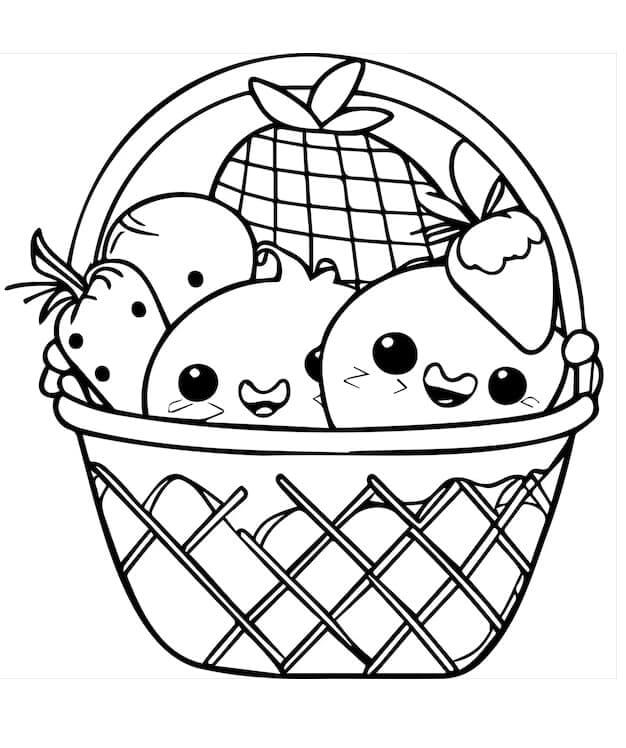 Ovoce pro 2leté Děti omalovánka