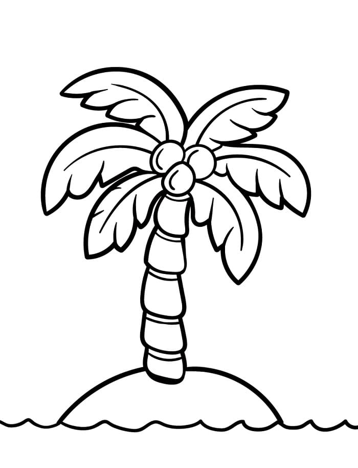 Palma Zdarma Vymalovatelné Obrázek omalovánka