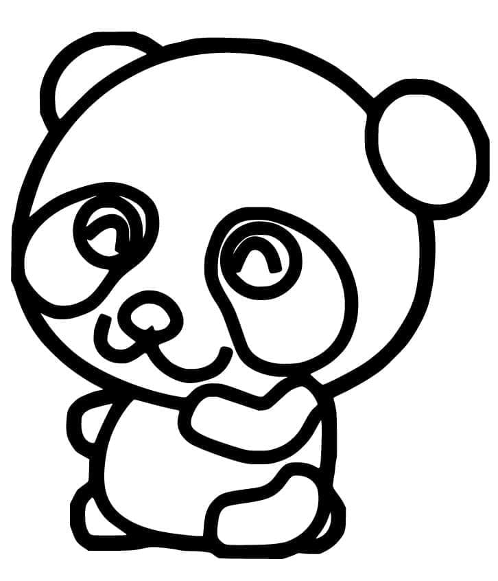 Panda Tisknutelná Zdarma omalovánka