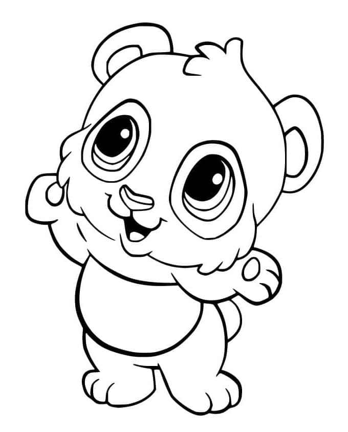 Panda pro 3leté Děti omalovánka