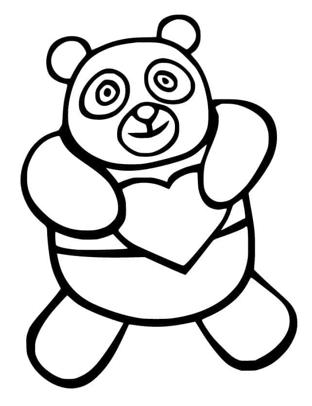 Panda pro 5leté Děti omalovánka