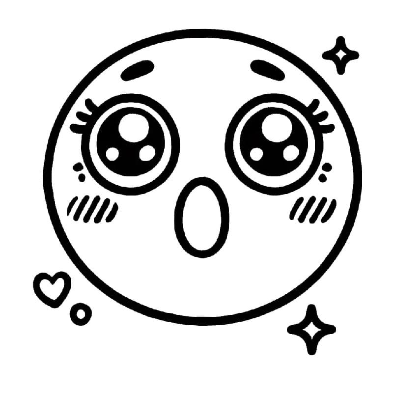 Pěkná Emotikona omalovánka