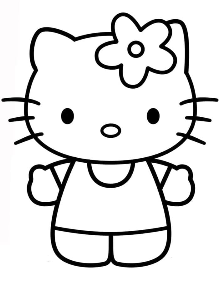 Pěkná Hello Kitty omalovánka