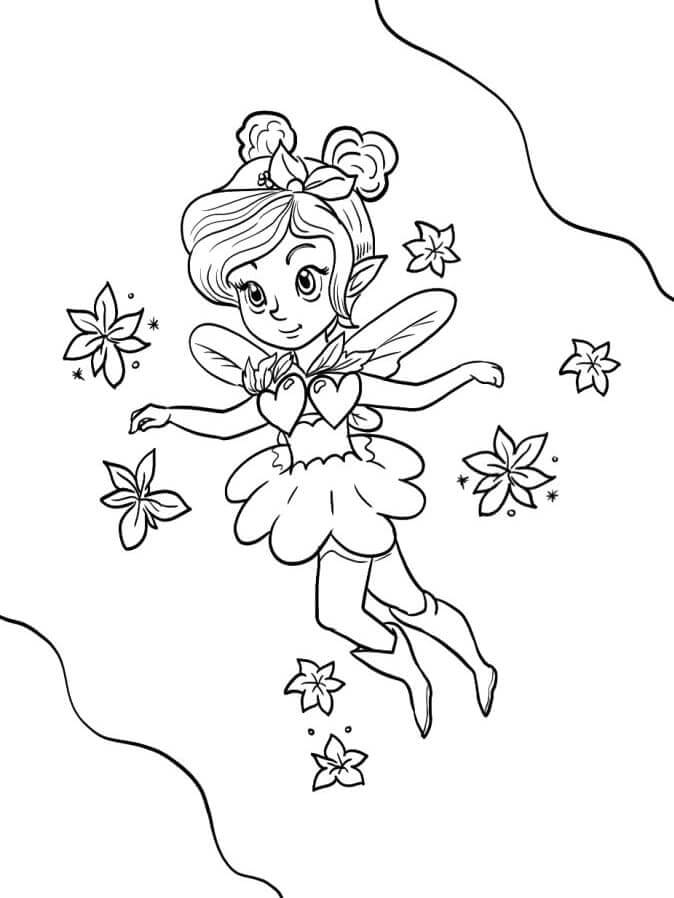 Pěkná Víla omalovánka