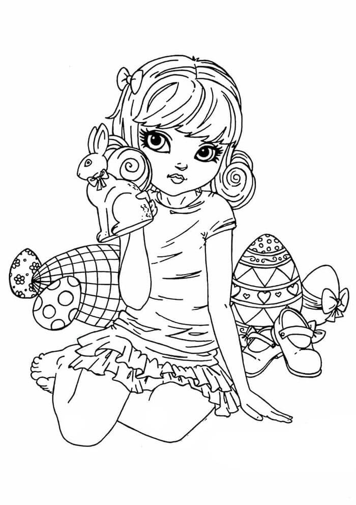 Pěkné Velikonoce omalovánka