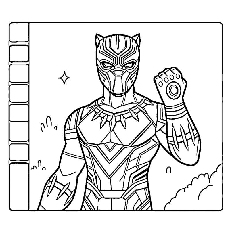 Pěkný Black Panther omalovánka