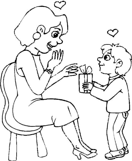 Pěkný Den matek omalovánka