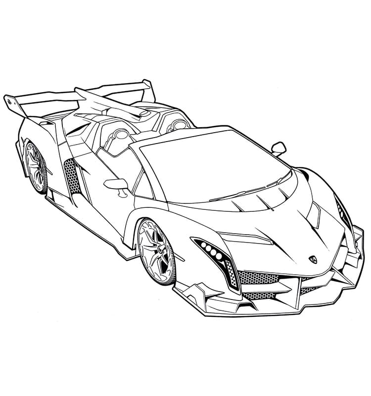 Pěkný Lamborghini omalovánka