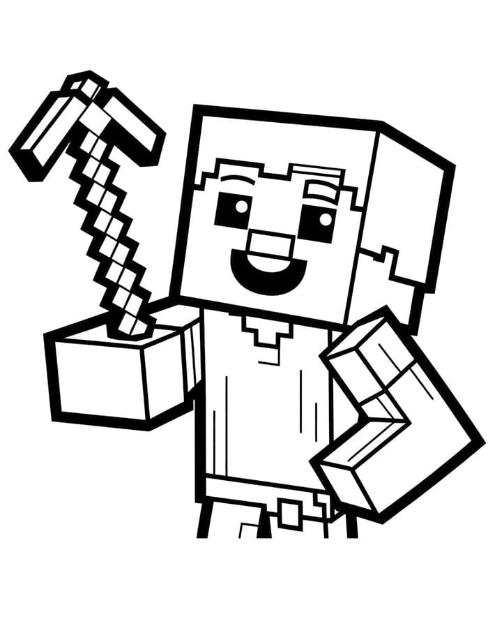 Pěkný Minecraft omalovánka