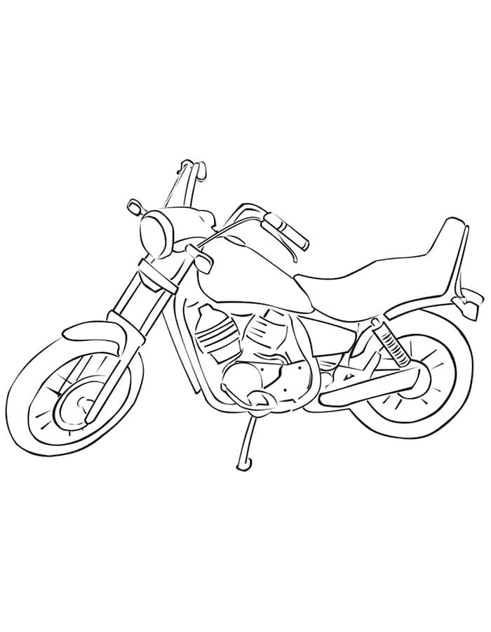 Pěkný Motocykl omalovánka