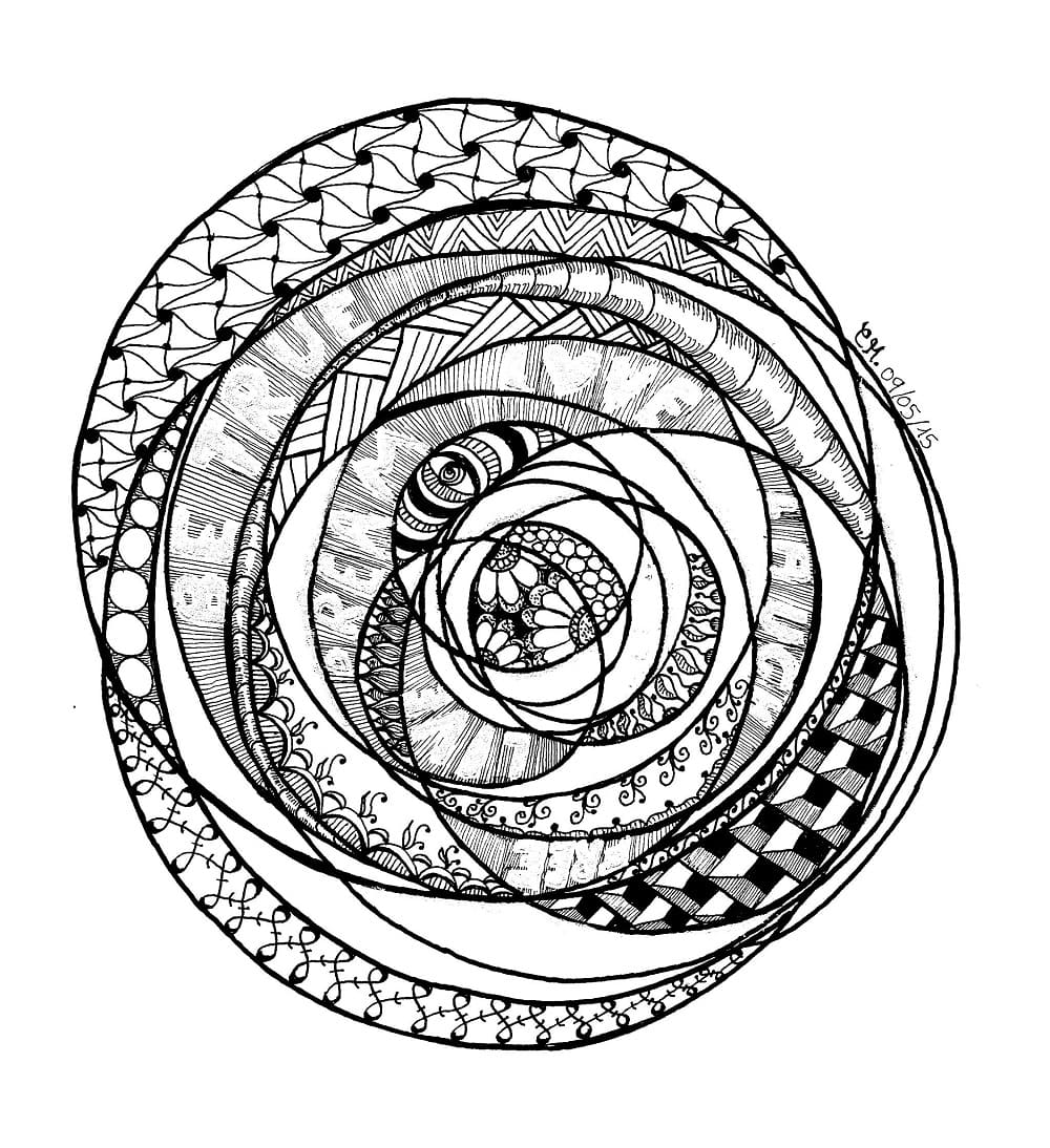 Pěkný Zentangle omalovánka