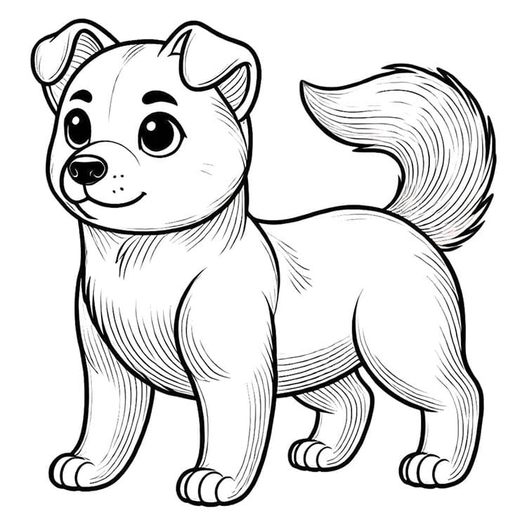 Pes Vymalovatelné pro Děti omalovánka