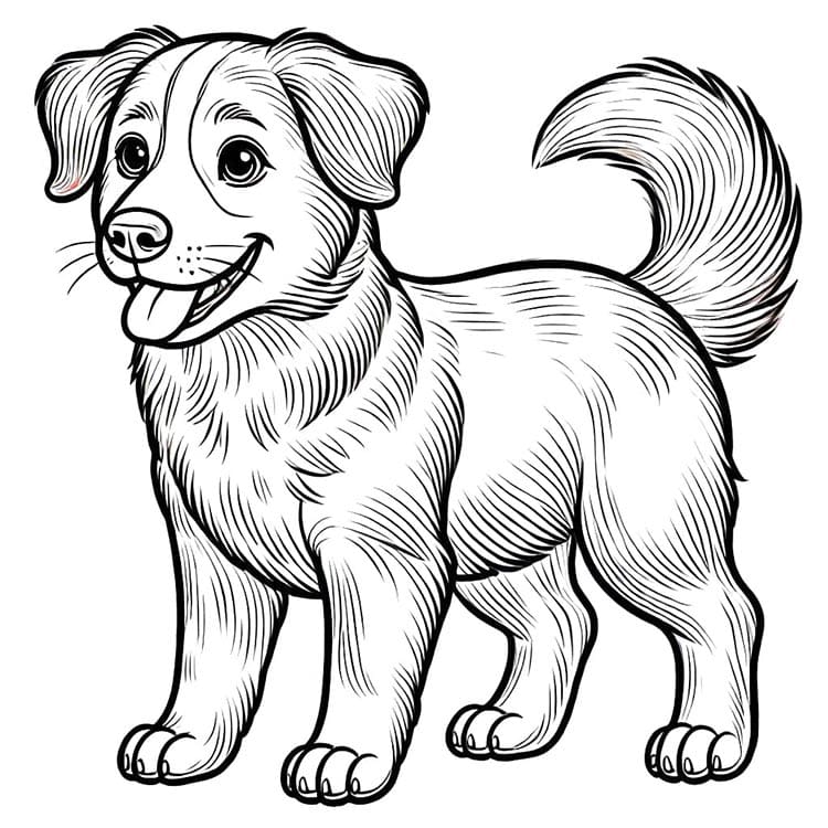 Pes k Vymalování omalovánka