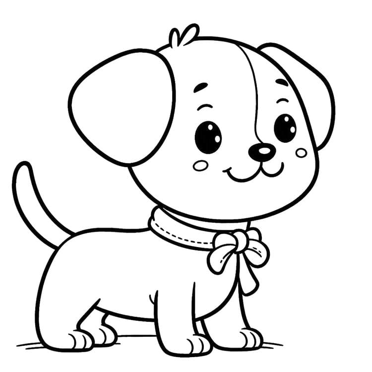 Pes pro 2leté Děti omalovánka
