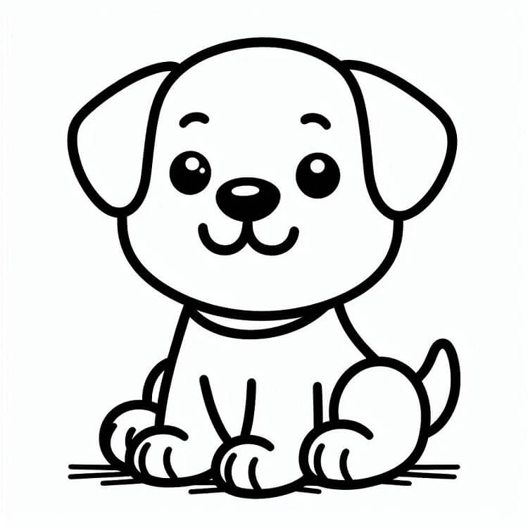 Pes pro 4leté Děti omalovánka