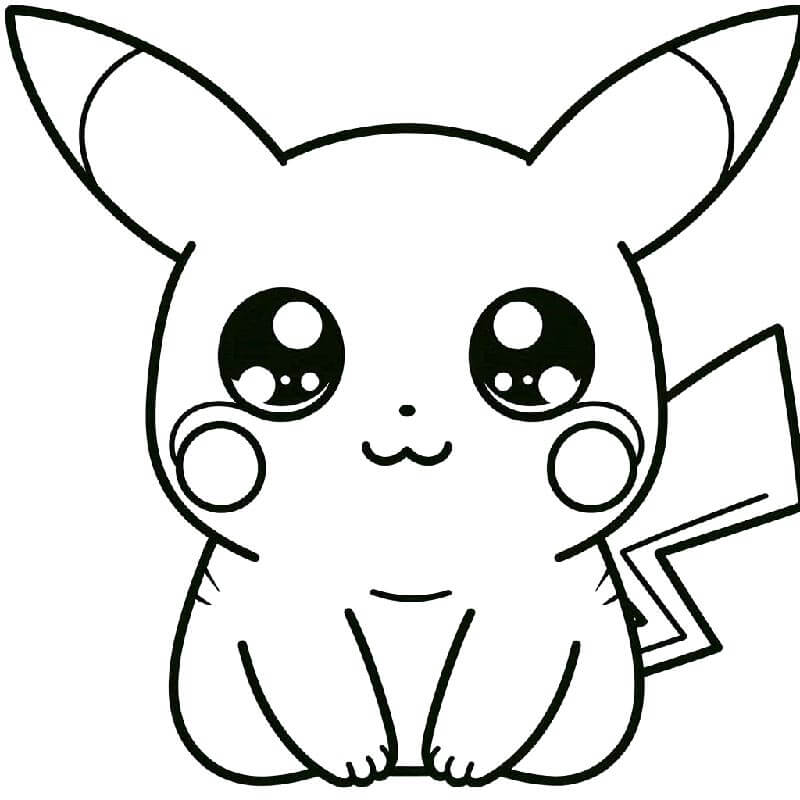 Pikachu pro 3leté Děti omalovánka