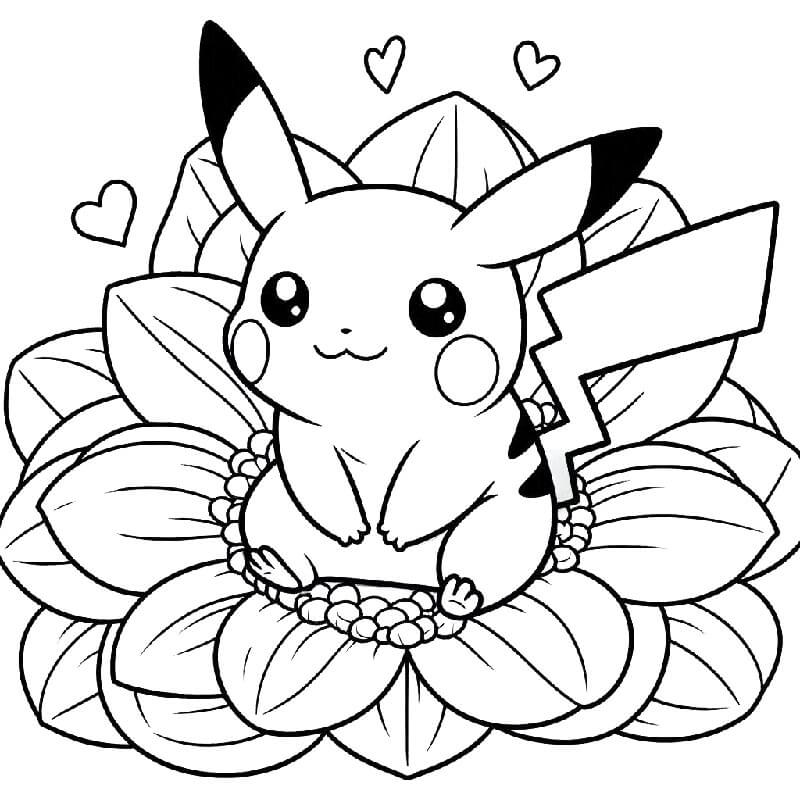 Pikachu pro 4leté Děti omalovánka