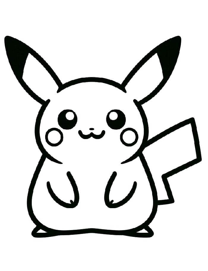 Pikachu pro 5leté Děti omalovánka