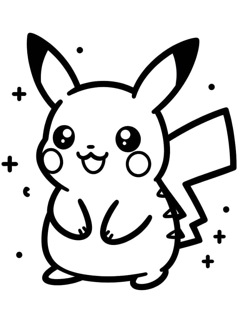 Pikachu pro 6leté Děti omalovánka