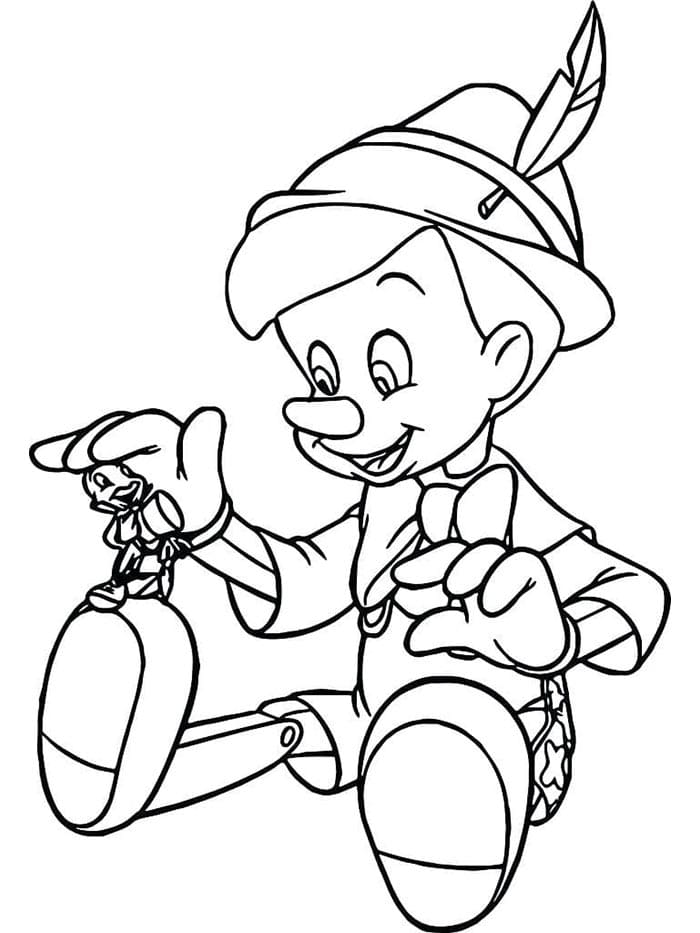 Pinocchio Kreslený omalovánka