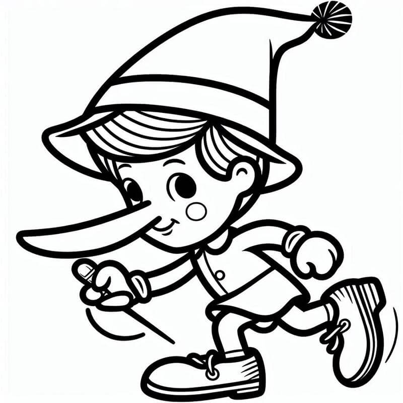 Pinocchio Zdarma Tisknutelný omalovánka