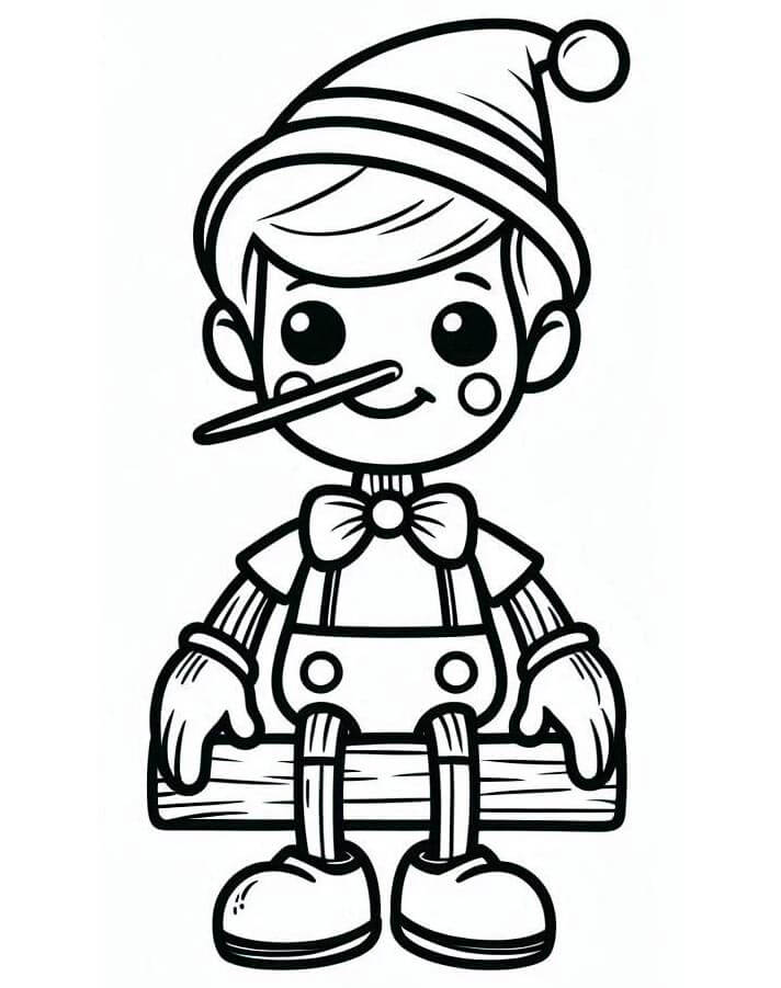 Pinocchio k Vymalování omalovánka