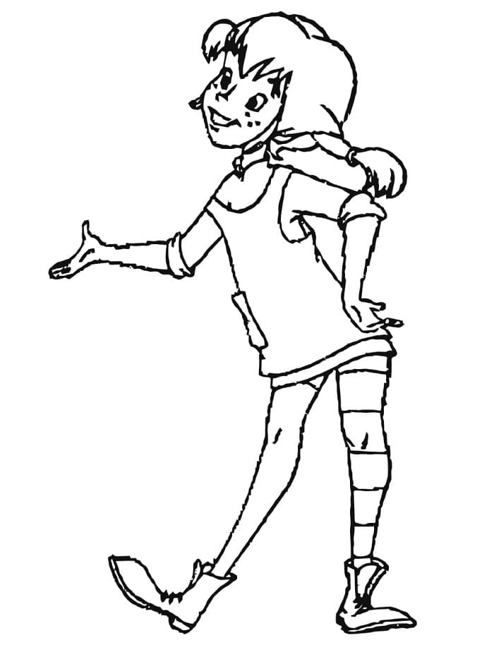 Pipi Dlouhá Punčocha (10) omalovánka