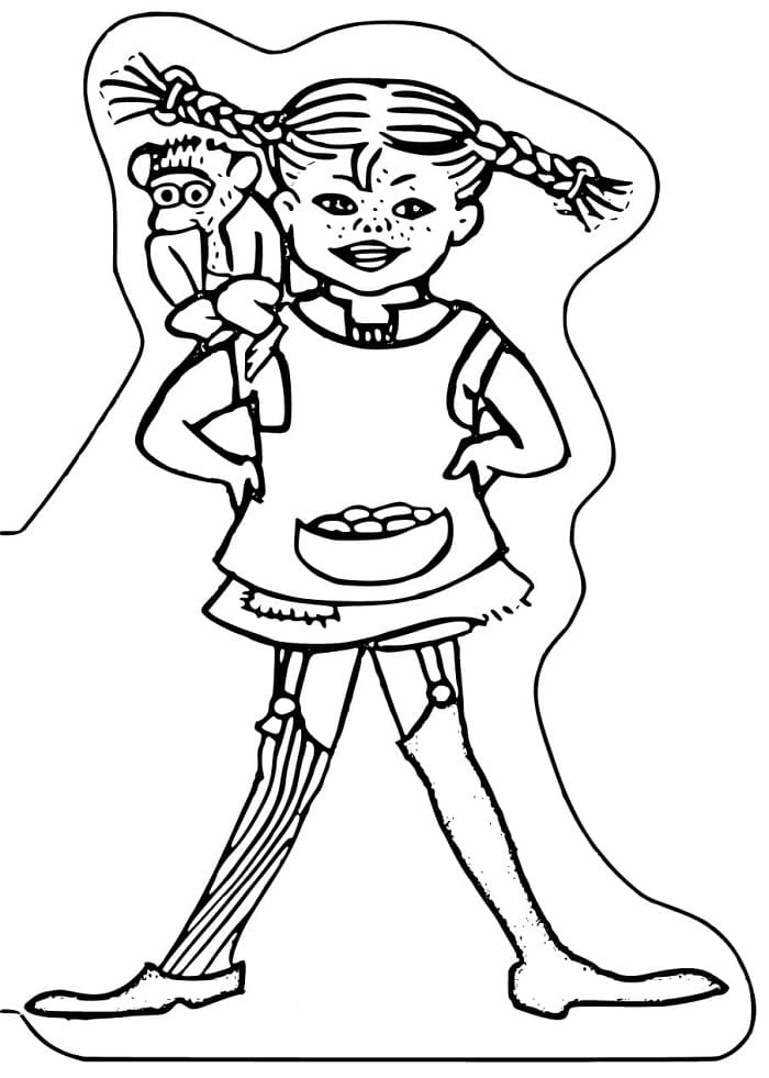 Pipi Dlouhá Punčocha (13) omalovánka