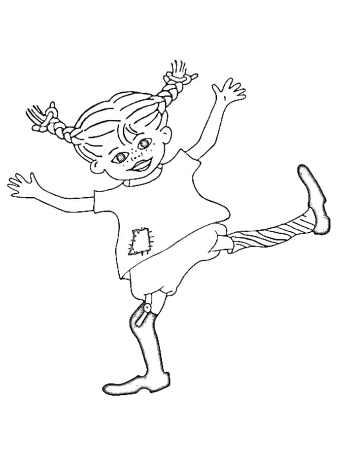 Pipi Dlouhá Punčocha (15) omalovánka