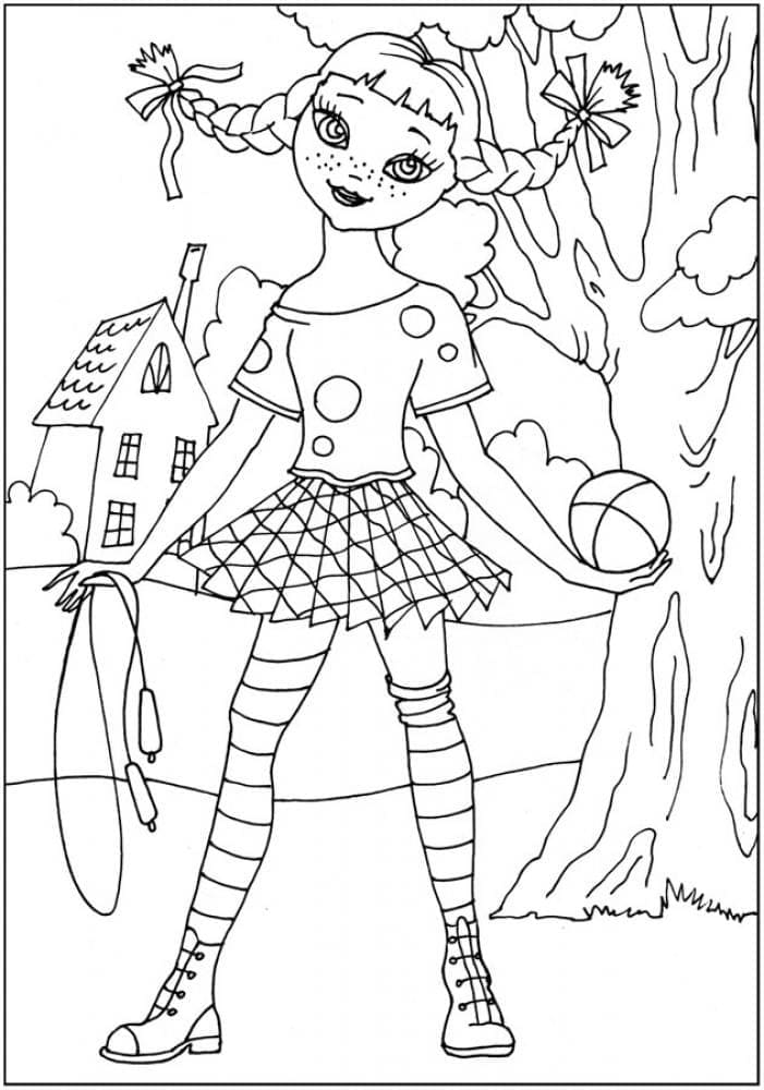 Pipi Dlouhá Punčocha (16) omalovánka