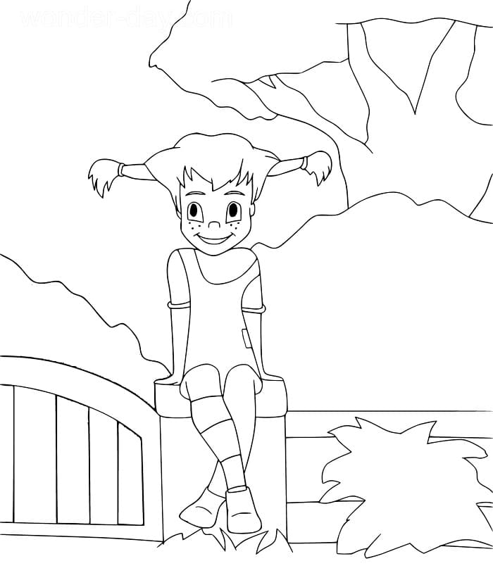 Pipi Dlouhá Punčocha (17) omalovánka