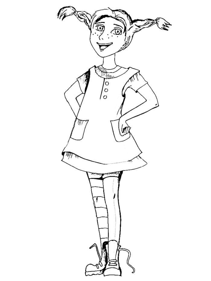 Pipi Dlouhá Punčocha (2) omalovánka
