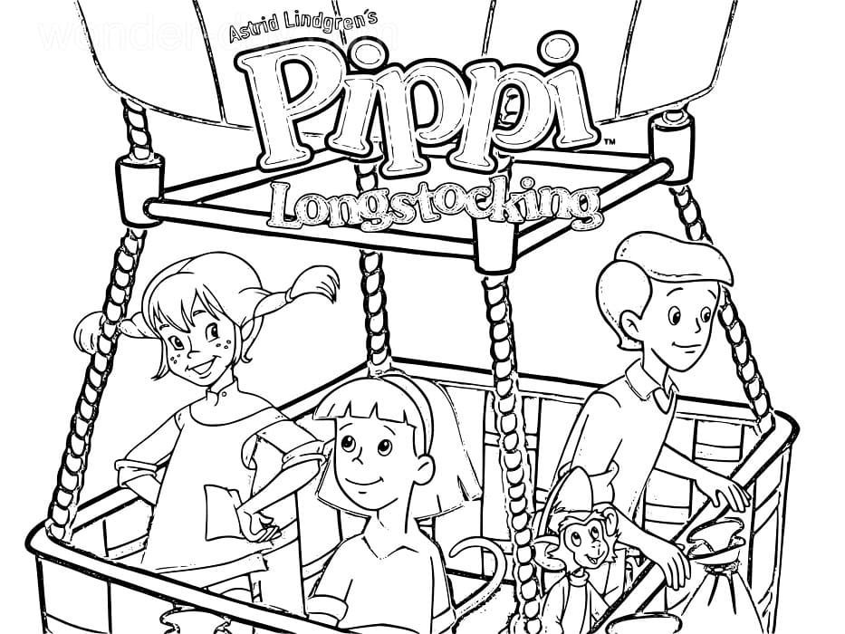 Pipi Dlouhá Punčocha (21) omalovánka