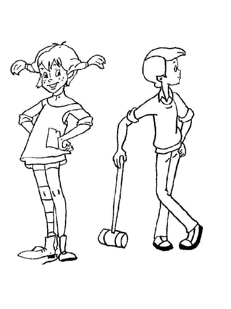 Pipi Dlouhá Punčocha (3) omalovánka