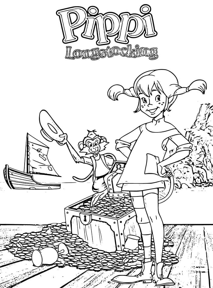 Pipi Dlouhá Punčocha (30) omalovánka