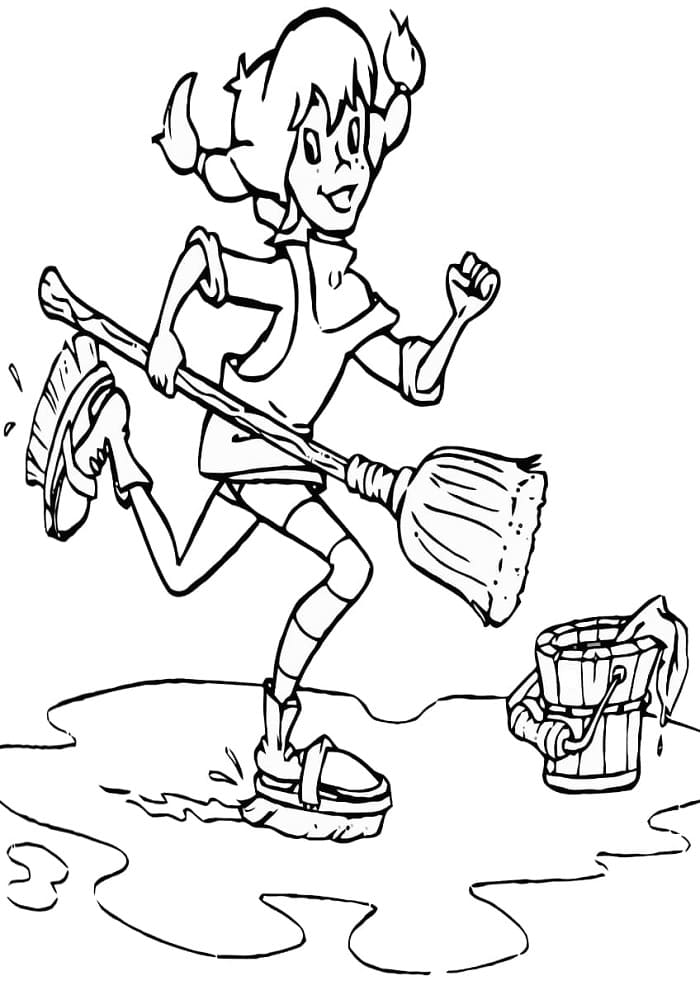 Pipi Dlouhá Punčocha (7) omalovánka