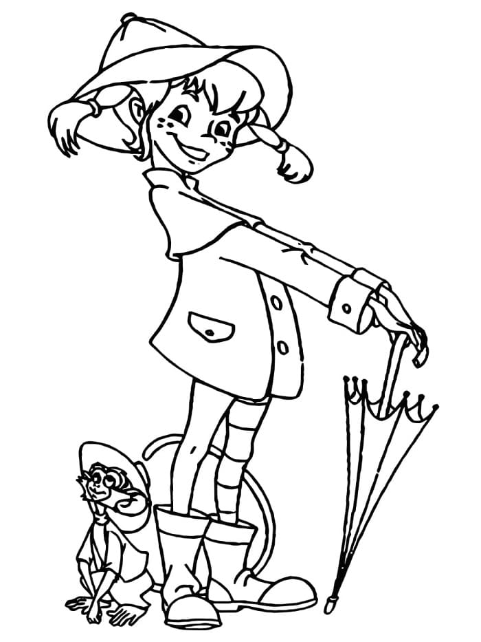 Pipi Dlouhá Punčocha (9) omalovánka