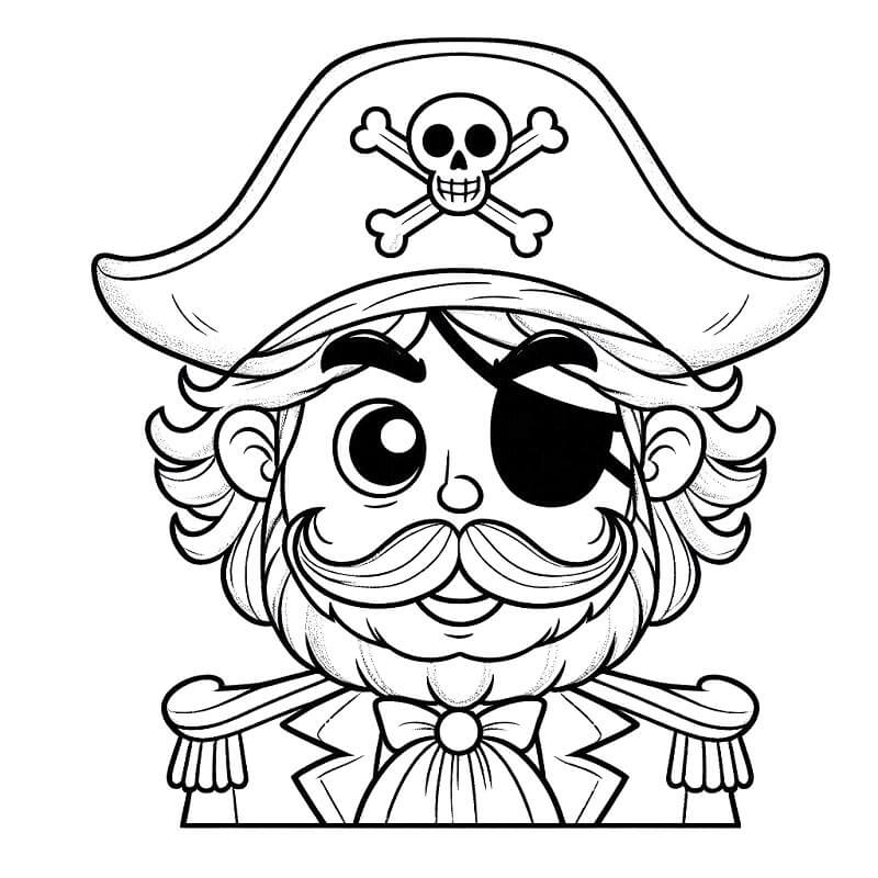 Pirátský Tisknutelný omalovánka
