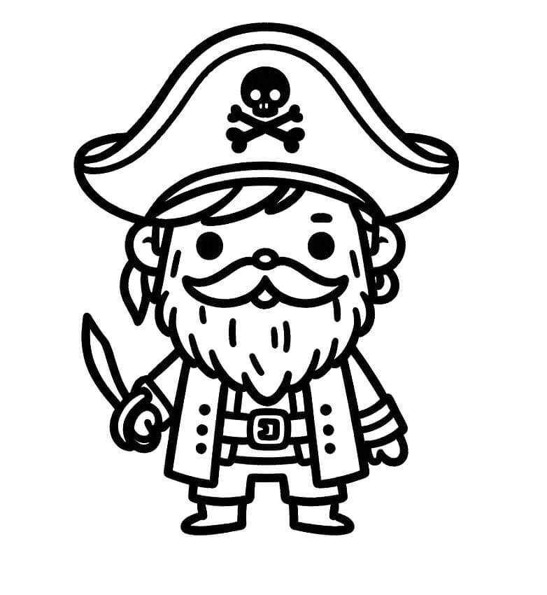 Pirátský Zdarma Tisknutelný omalovánka