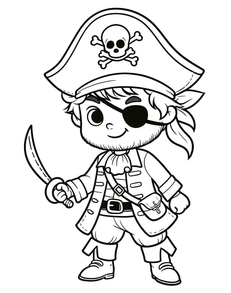 Piráti omalovánky