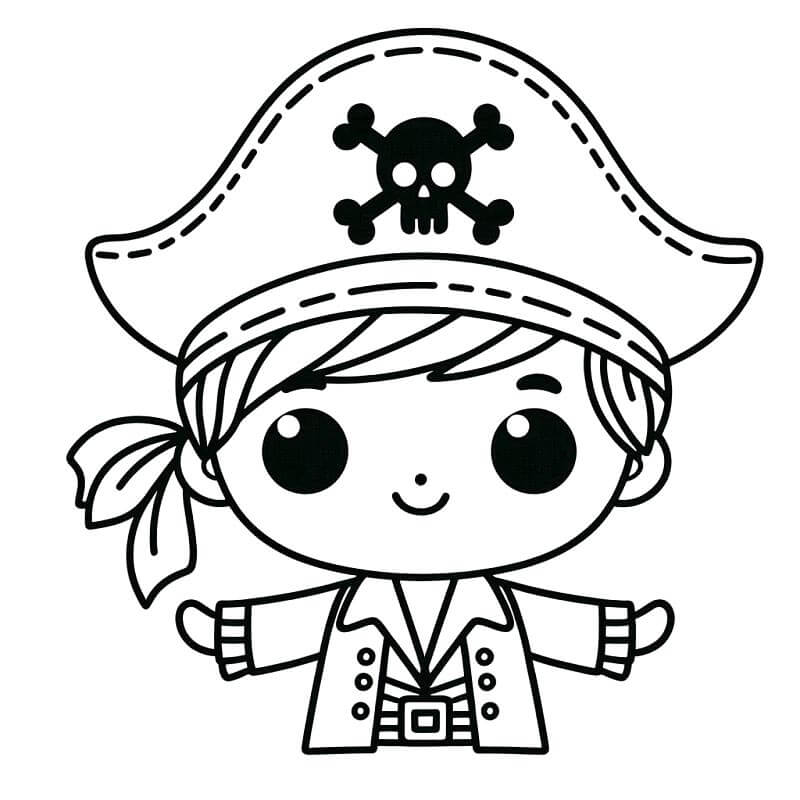 Pirátský pro Děti omalovánka