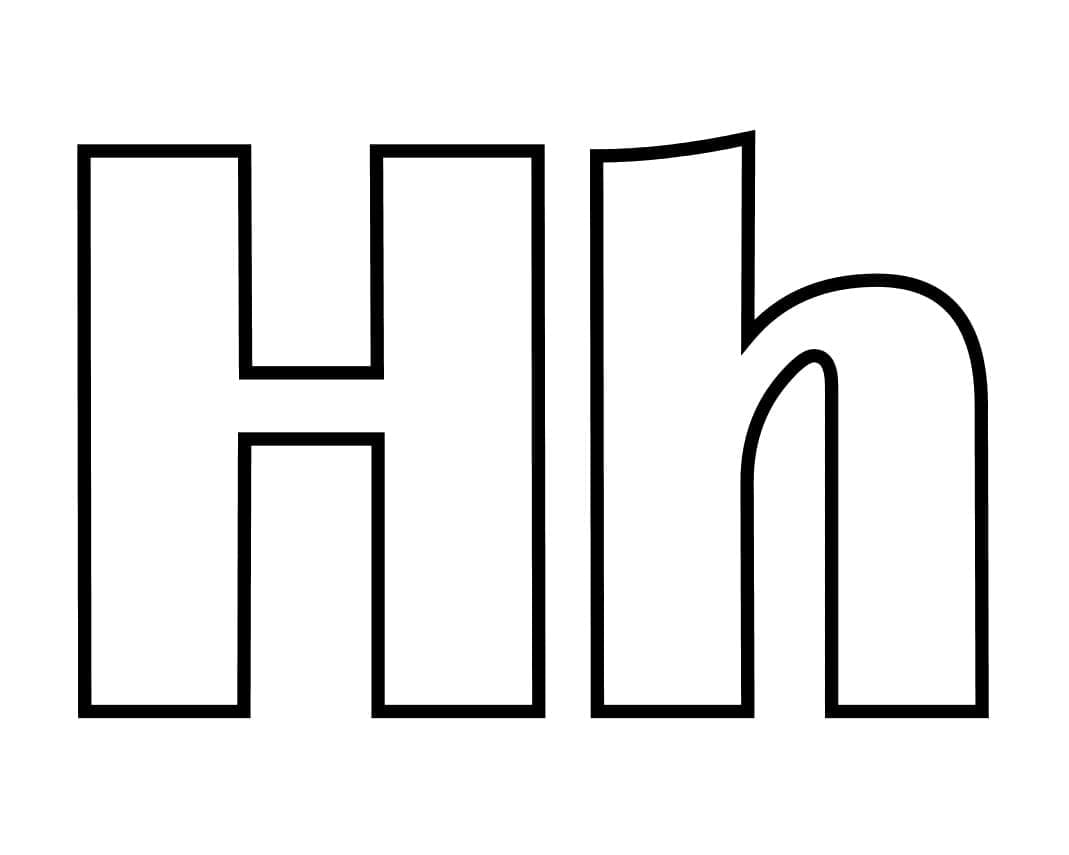 Písmeno H abecedy omalovánka