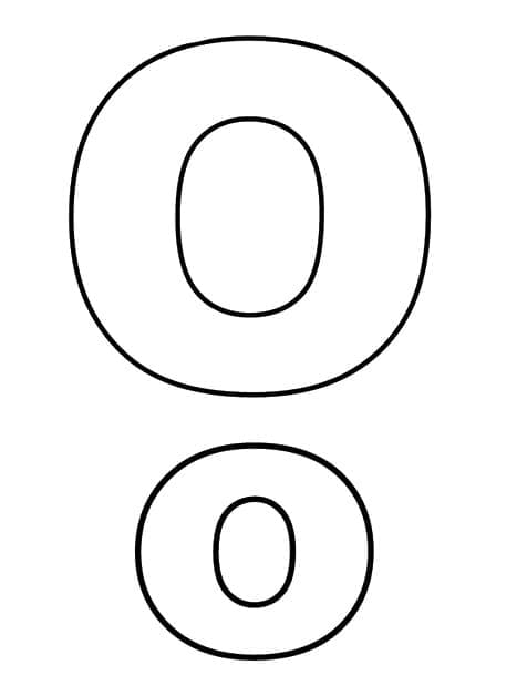 Písmeno O abecedy omalovánka