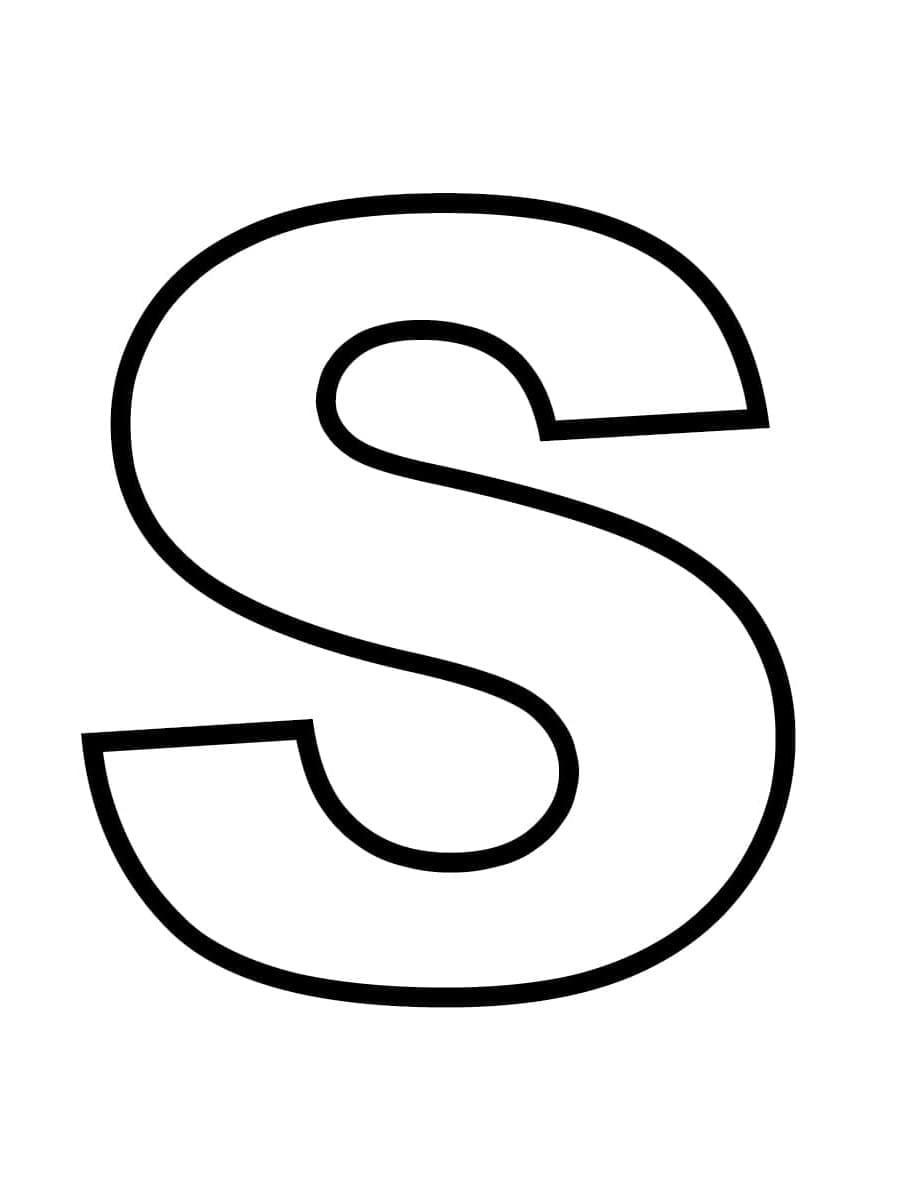 Písmeno S abecedy omalovánka