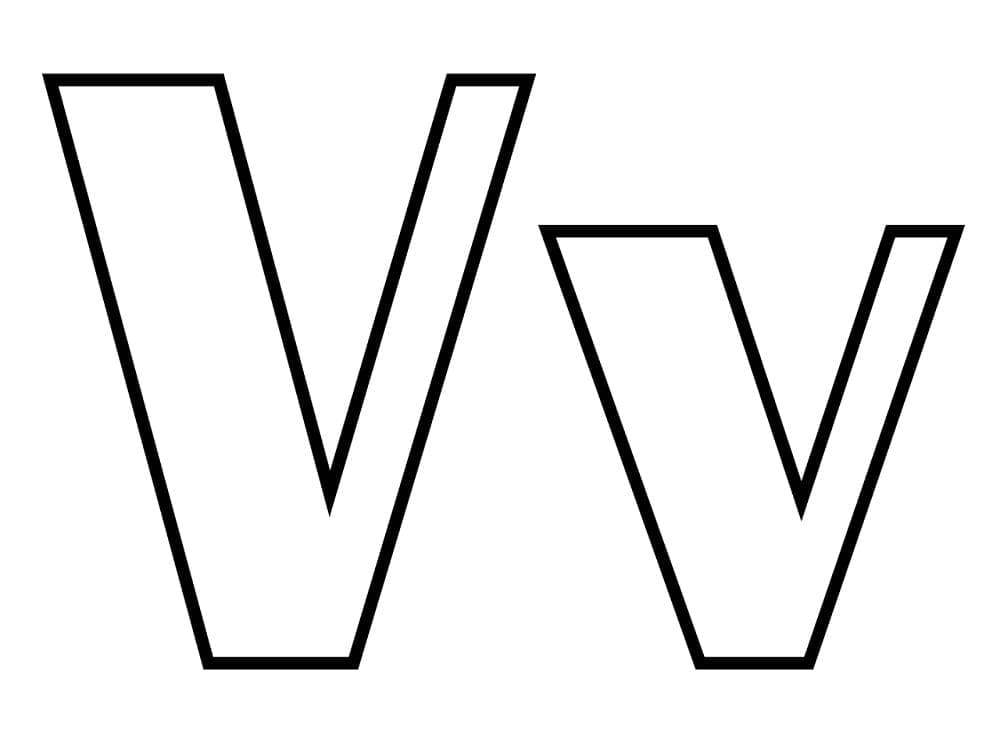 Písmeno V abecedy omalovánka