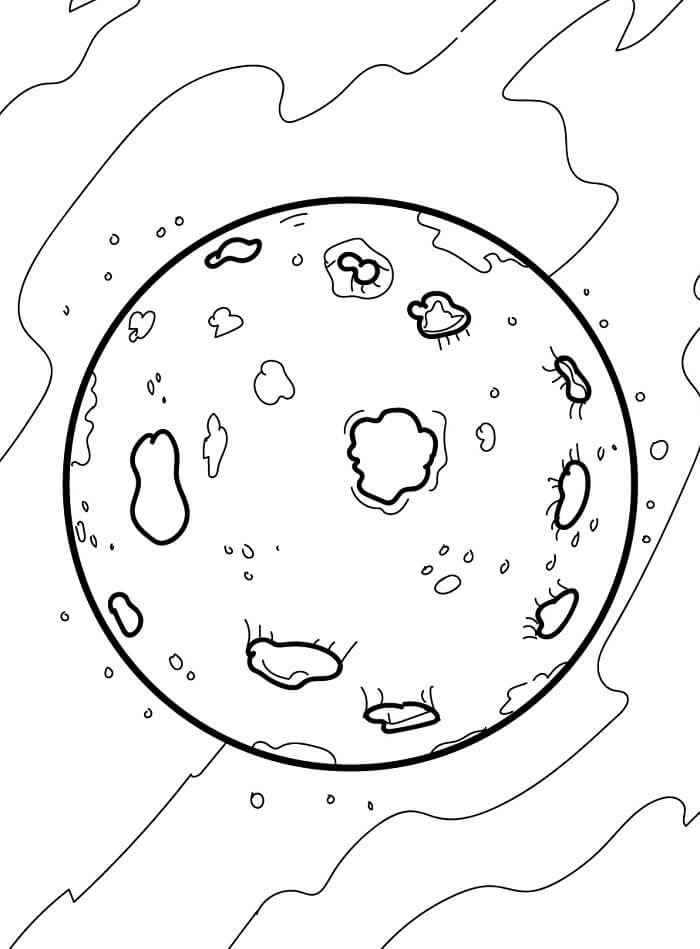 Planeta Tisknutelná pro Děti omalovánka