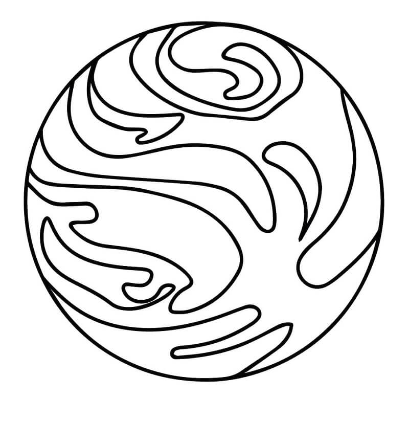 Planeta Tisknutelná omalovánka