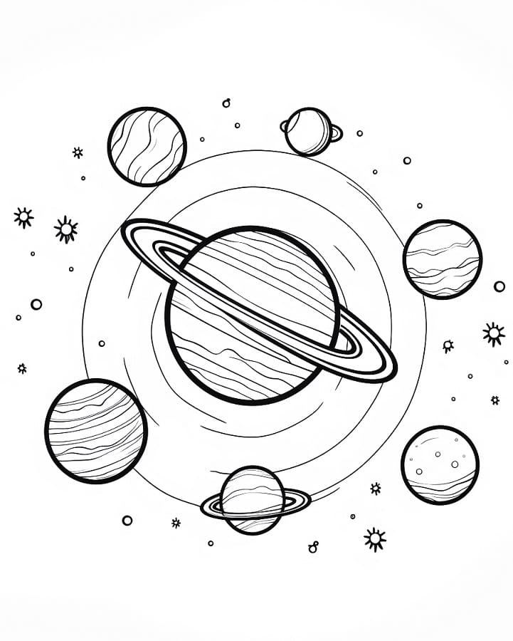 Planeta pro 2leté Děti omalovánka