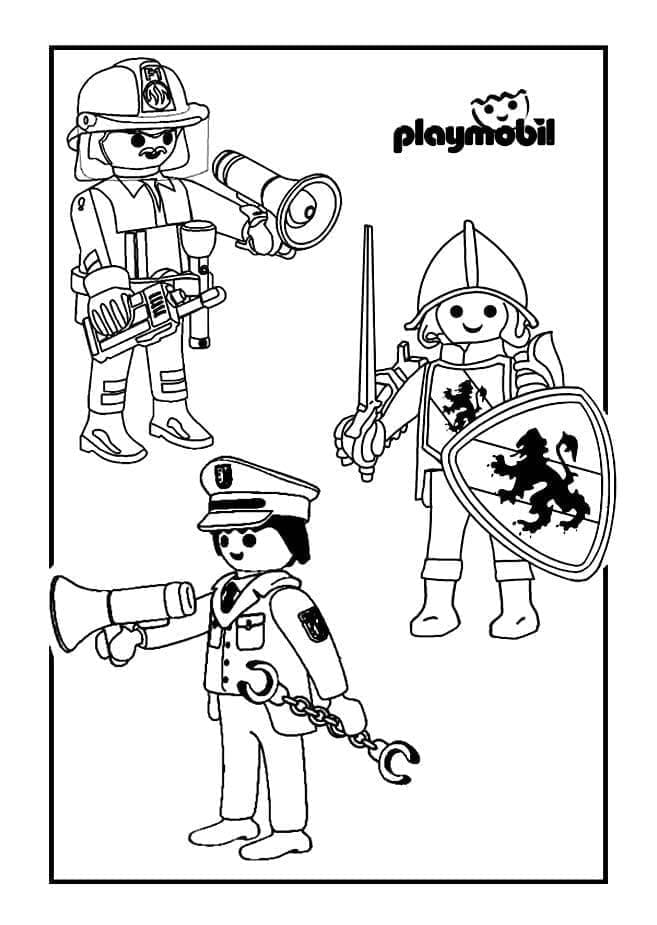 Playmobil pro 3leté Děti omalovánka
